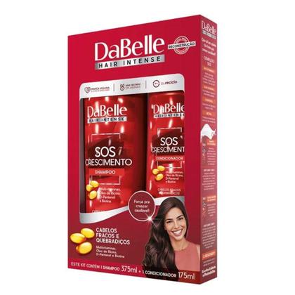 Imagem de Kit Dabelle Shampoo 375Ml + Cond 175Ml Sos Crecimento