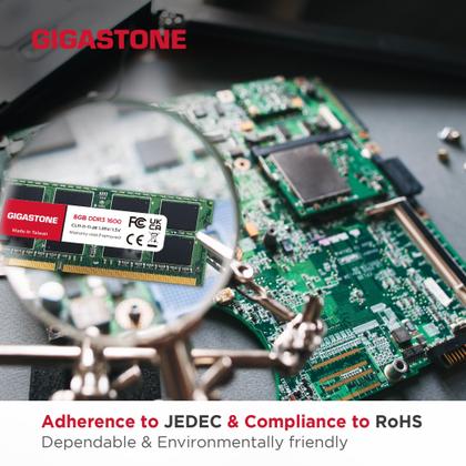 Imagem de Kit DDR3 RAM Gigastone de 64 GB (8 x 8 GB) Notebook SODIMM de 1600 MHz
