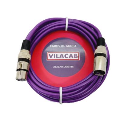 Imagem de Kit De 10 Cabos Colorido Microfone/dmx Balanceado 5 Metros