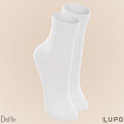 Imagem de Kit De 10 Pares Meia Lupo Sport Kids Cano Curto Infantil Algodão Cores Básicas Para Menino E Menina