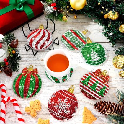 Imagem de Kit de 10 peças para copos FairySandy, bola de Natal de 10,5 cm