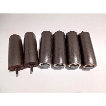 Imagem de Kit de 12 Pés Para Cama Box ou Baú Queen King TDC Marrom 12cm de Altura Madeira Maciça