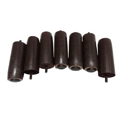 Imagem de Kit de 12 Pés Para Cama Box ou Baú Queen King TDC Marrom 12cm de Altura Madeira Maciça
