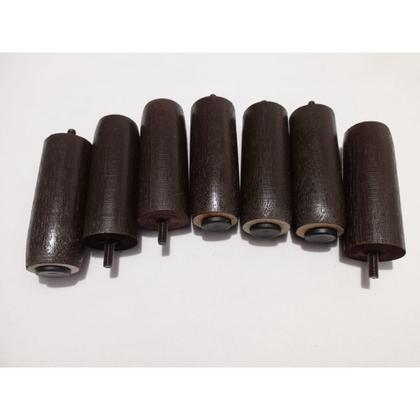 Imagem de Kit de 12 Pés Para Cama Box ou Baú Queen King TDC Marrom 12cm de Altura Madeira Maciça