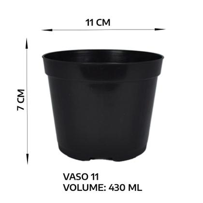 Imagem de Kit de 150 vasos plasticos para jardinagem em 3 tamanhos diferentes para mudas e plantas pequenas