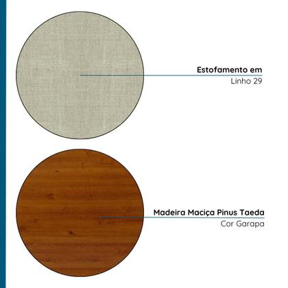 Imagem de Kit de 2 Cadeiras de Jantar Club em Madeira Maciça