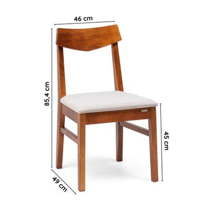 Imagem de Kit de 2 Cadeiras de Jantar Club em Madeira Maciça