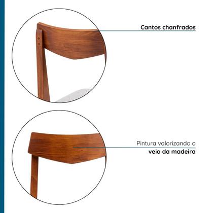 Imagem de Kit de 2 Cadeiras de Jantar Club em Madeira Maciça
