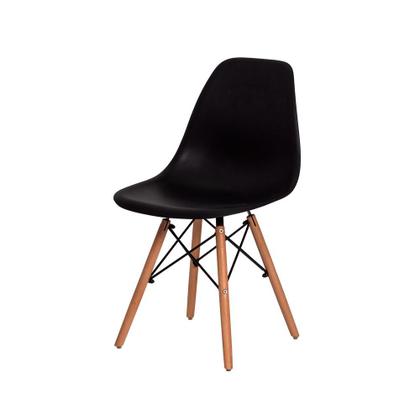 Imagem de Kit de 2 Cadeiras Eiffel Eames Branco Base Madeira