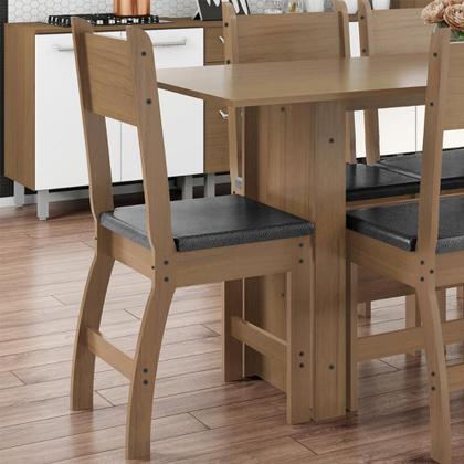 Imagem de Kit de 2 Cadeiras Milano com Tecido em Material Sintetico