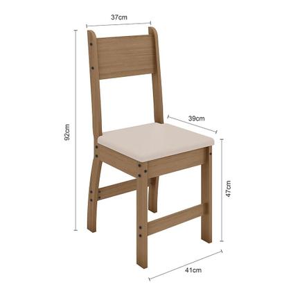 Imagem de Kit de 2 Cadeiras Milano com Tecido em Material Sintetico