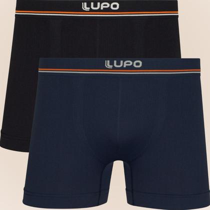 Imagem de Kit De 2 Cuecas Boxer Box Lupo Básicas Original Basic Microfibra Sem Costura Masculino Adulto