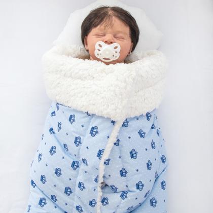 Imagem de Kit de 2 Mantas Cobertor Bebê e Infantil para Menino com Sherpa