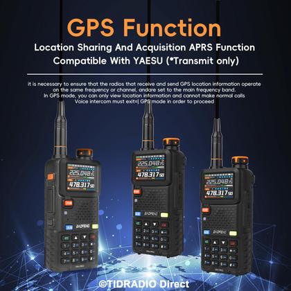 Imagem de Kit de 2 pacotes de rádio amador BAOFENG 5RH PRO 10W GPS APRS