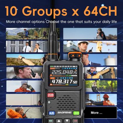 Imagem de Kit de 2 pacotes de rádio amador BAOFENG 5RH PRO 10W GPS APRS