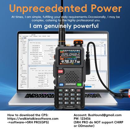 Imagem de Kit de 2 pacotes de rádio amador BAOFENG 5RH PRO 10W GPS APRS