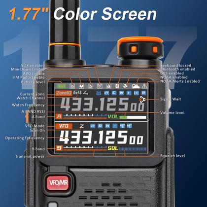 Imagem de Kit de 2 pacotes de rádio amador BAOFENG 5RH PRO 10W GPS APRS