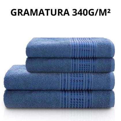 Imagem de Kit de 2 Toalhas de banho Ele e Ela em Algodão Camesa modelo Eletra