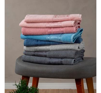 Imagem de Kit de 2 Toalhas de banho Ele e Ela em Algodão Camesa modelo Eletra