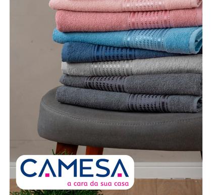 Imagem de Kit de 2 Toalhas de banho Ele e Ela em Algodão Camesa modelo Eletra