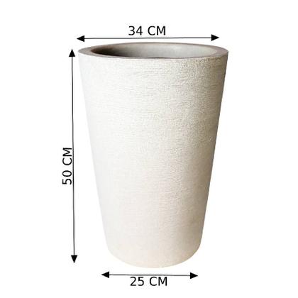 Imagem de Kit de 2 vasos coluna para planta grafiato de Polietileno para Decoração de Jardim e casa 50x34