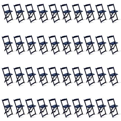 Imagem de Kit De 20 Conjuntos Dobrável Bistrô Preto De Mesa Com 2 Cadeiras - Tarimatã