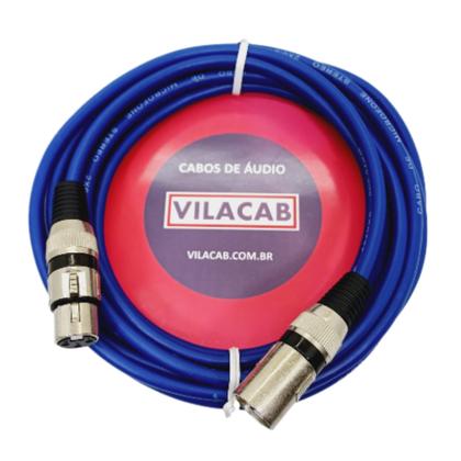 Imagem de Kit De 3 Cabos Colorido Microfone/dmx Balanceado 10 Metros