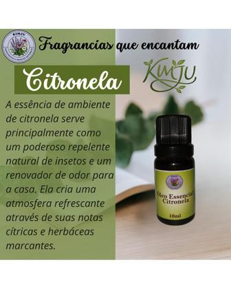 Imagem de Kit de 3 Essências Aromáticas de Citronela 10ml para Difusor Elétrico Aromatizador Ambiente