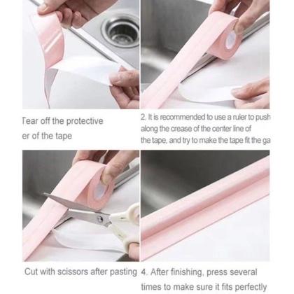 Imagem de Kit De 3 Fita Selante De Pvc À Prova D 'Água Para Cozinha / Banheiro / Banheira