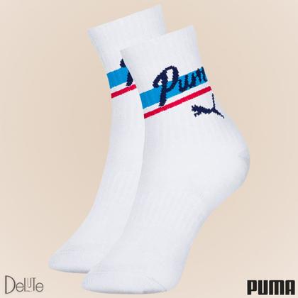 Imagem de Kit de 3 Pares de Meias Puma Modelo Cano Longo Infantil com Calcanhar Verdadeiro Menino e Menina