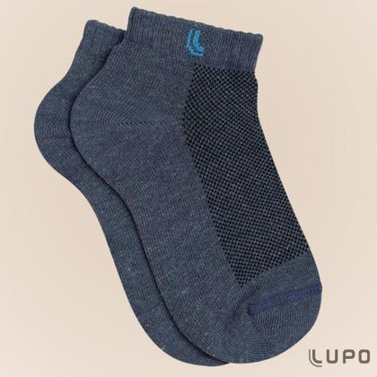 Imagem de Kit De 3 Pares Meia Lupo Sport Kids Cano Curto Infantil Algodão Cores Básicas Para Menino E Menina