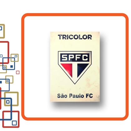Imagem de Kit de 3 Quadros Placas Aluminio 20x28 Tricolor São Paulo FC