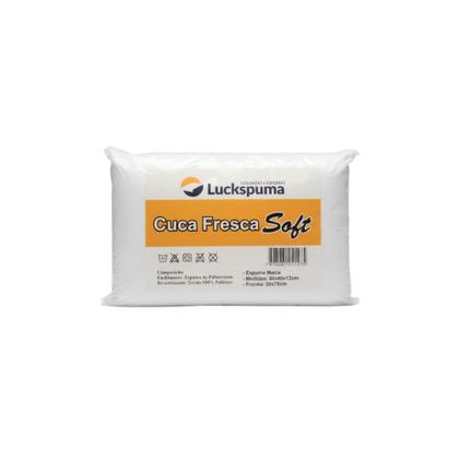 Imagem de Kit De 3 Travesseiros Luck Cuca Fresca Soft 60x40x12cm  Conforto E Descanso