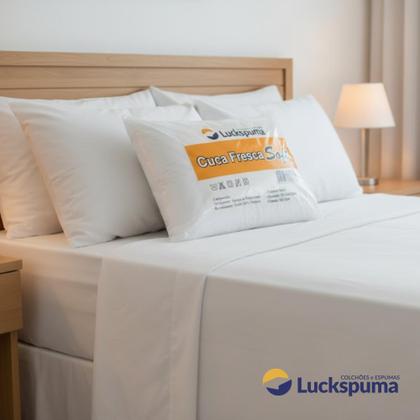 Imagem de Kit De 3 Travesseiros Luck Cuca Fresca Soft 60x40x12cm  Conforto E Descanso