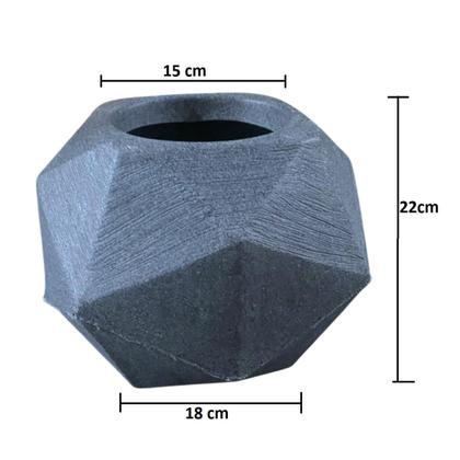 Imagem de Kit de 3 vasos para planta decorativo grafiato de luxo em polietileno