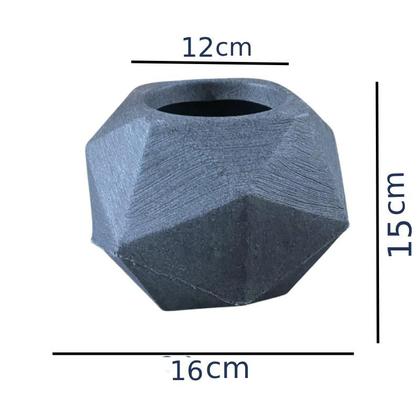 Imagem de Kit de 3 vasos para planta decorativo grafiato de luxo em polietileno