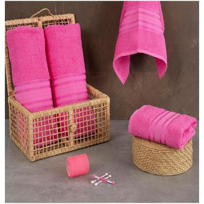 Imagem de Kit de 4 Toalhas Banho Rosto Algodão Macia Moderno