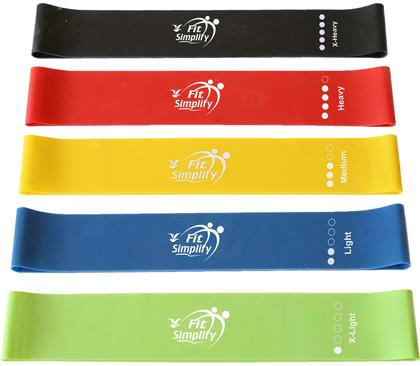 Imagem de Kit de 5 Bandas de Resistência em Loop Fit Simplify para Exercícios