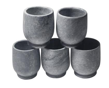 Imagem de Kit de 5 copos dose em pedra sabão rústico