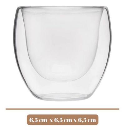 Imagem de Kit De 6 Copos Parede Dupla Café Expresso 80ml - Allmix
