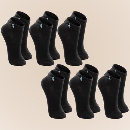 Imagem de Kit De 6 Pares Meia Lupo Sport Kids Cano Curto Infantil Algodão Cores Básicas Para Menino E Menina