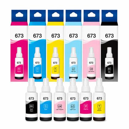 Kit De 6 Tintas P. Impres. T673 compativel com L800/l805/l T673