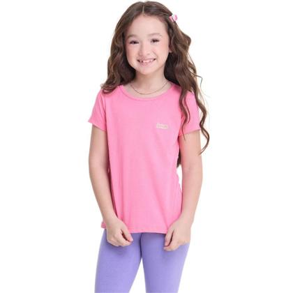 Imagem de Kit de 7 Blusas Infantis menina Manga Curta para Menina Básica e Confortável para o Dia a Dia meninas