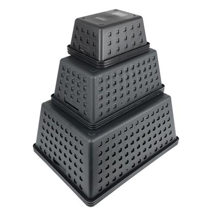 Imagem de Kit de 9 Cestos Organizadores de 3 Tamanhos Square - Dasplast