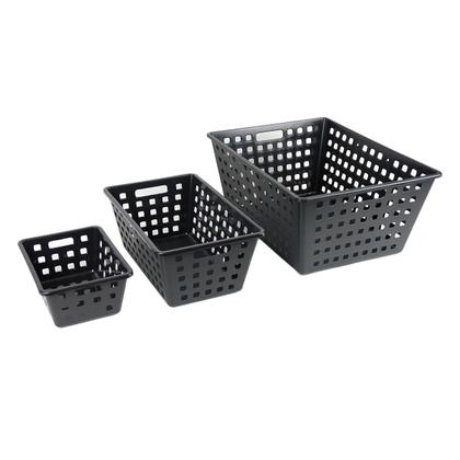 Imagem de Kit de 9 Cestos Organizadores de 3 Tamanhos Square - Dasplast