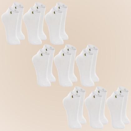 Imagem de Kit De 9 Pares Meia Lupo Sport Kids Cano Curto Infantil Algodão Cores Básicas Para Menino E Menina