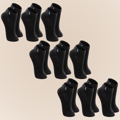 Imagem de Kit De 9 Pares Meia Lupo Sport Kids Cano Curto Infantil Algodão Cores Básicas Para Menino E Menina