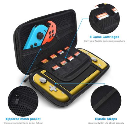 Imagem de Kit de acessórios: estojo de transporte, capa de TPU para Nintendo Switch Lite