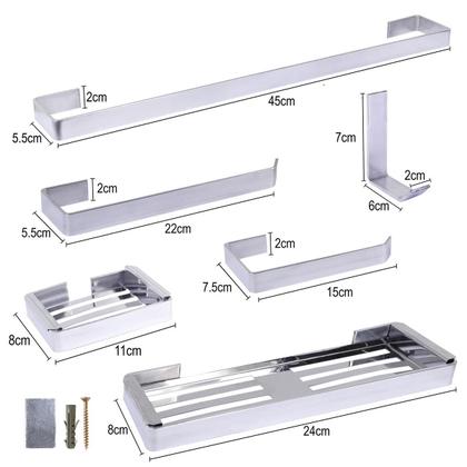 Imagem de Kit De Acessórios Para Banheiro 6 Peças Linha Stander Polido