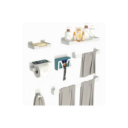 Imagem de Kit de Acessórios Para Banheiro 7 Peças Branco UN.ELG